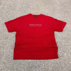 Vintage 90s Nautica Competition Logo Graphic T-Shirt Red